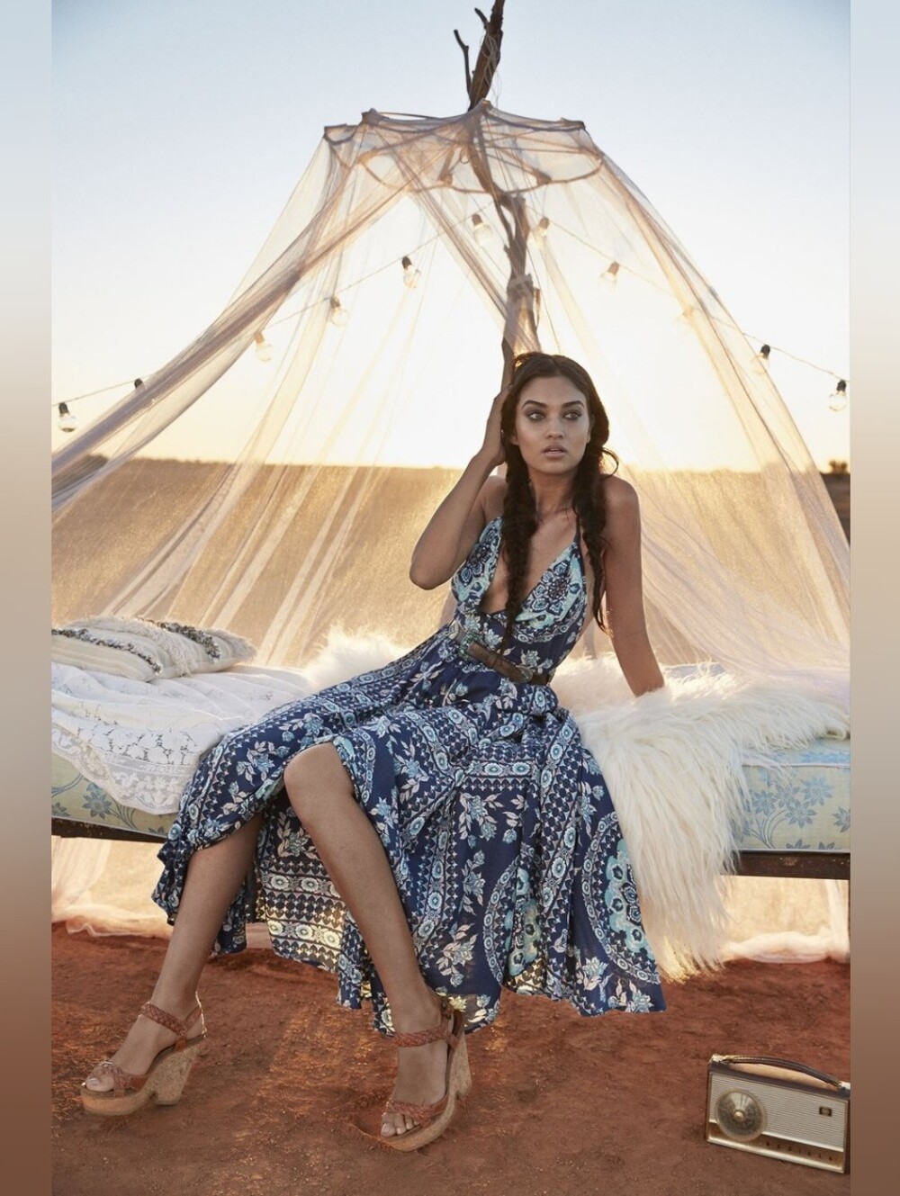 Spell And The Gypsy Collective Pandora Paisley Halter Maxi Dress Nightfall